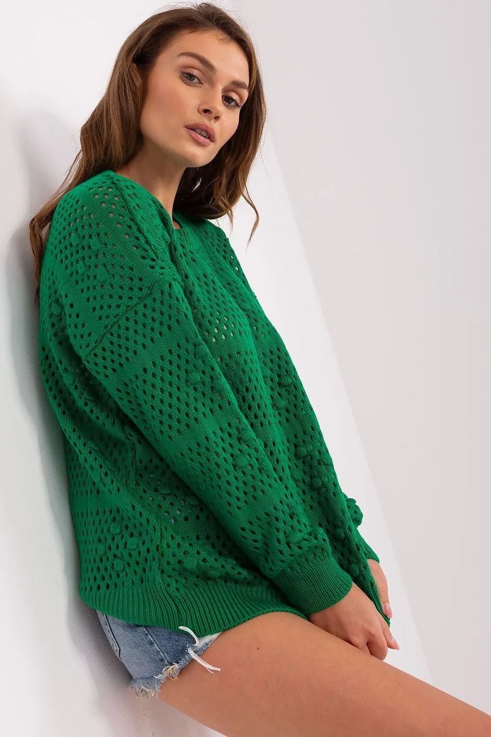 TEEK - Knitted Mesh Sweater Top