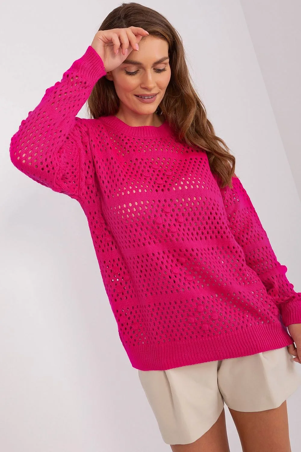 TEEK - Knitted Mesh Sweater Top