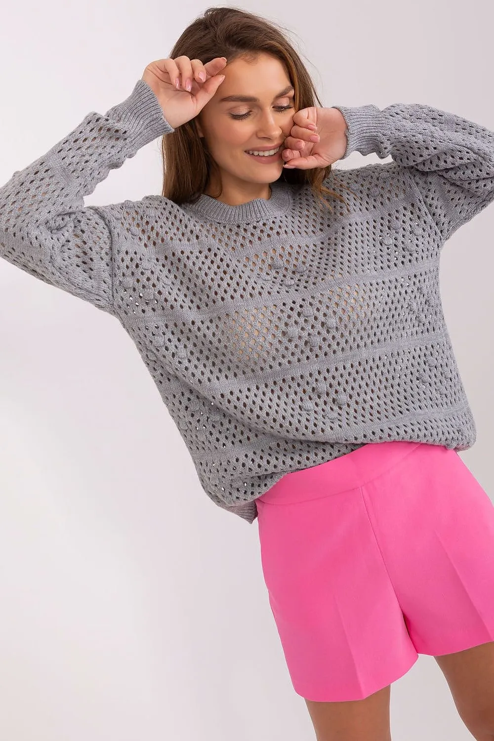 TEEK - Knitted Mesh Sweater Top