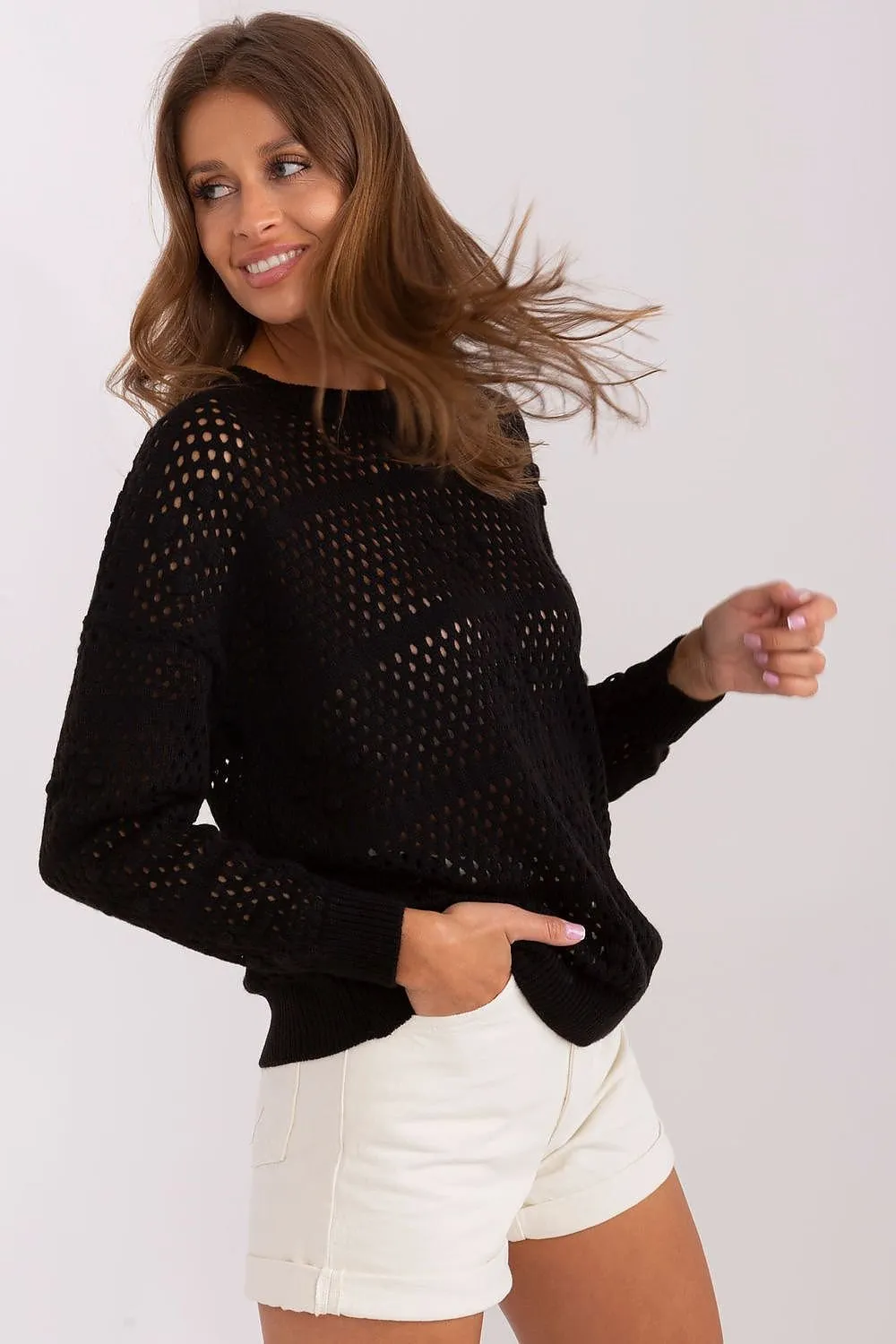 TEEK - Knitted Mesh Sweater Top