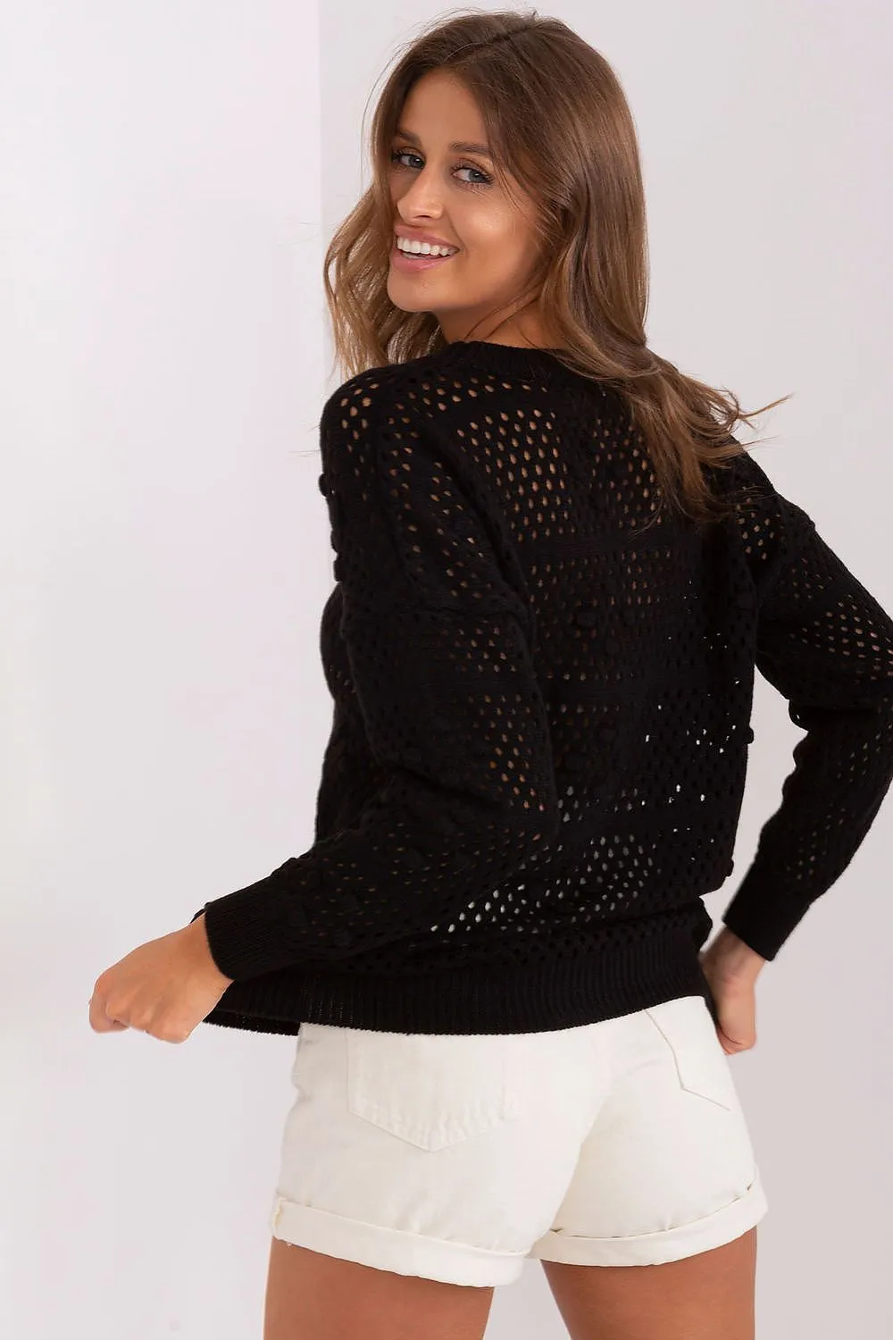 TEEK - Knitted Mesh Sweater Top