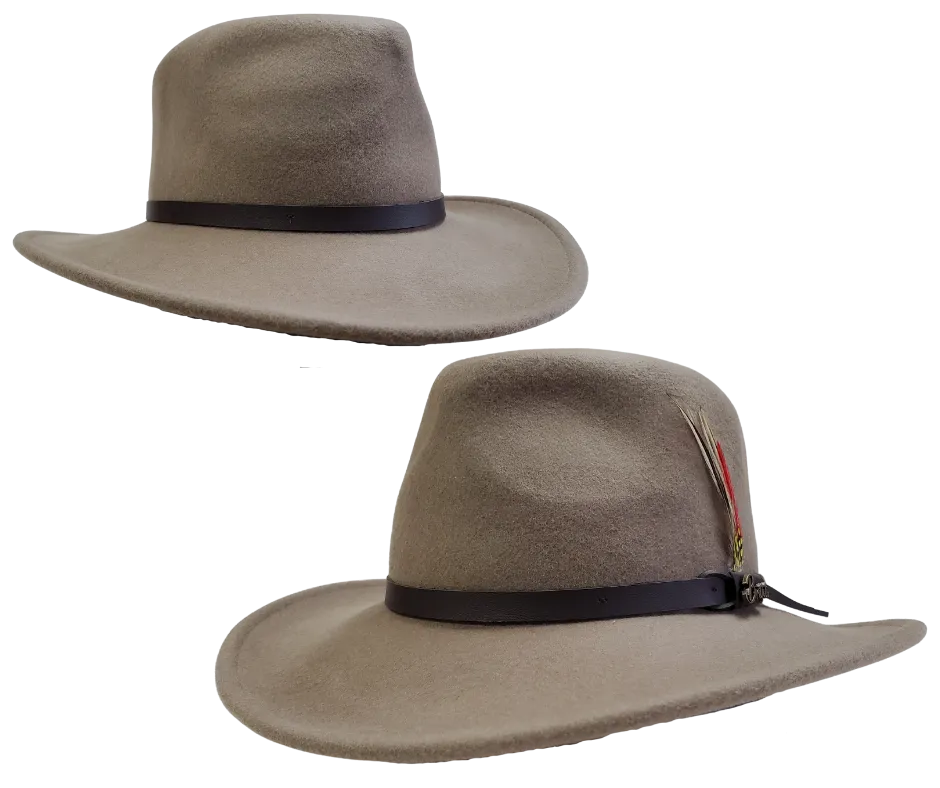 The Akubra Wool "Crushable" Outback Hat