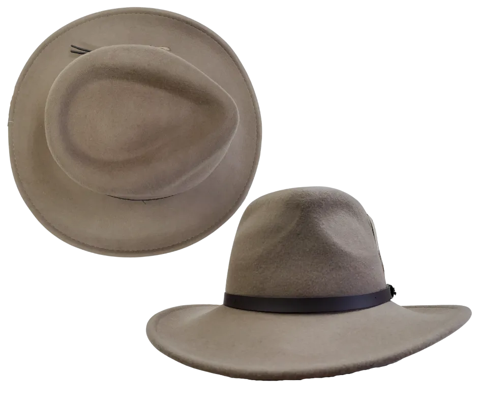 The Akubra Wool "Crushable" Outback Hat