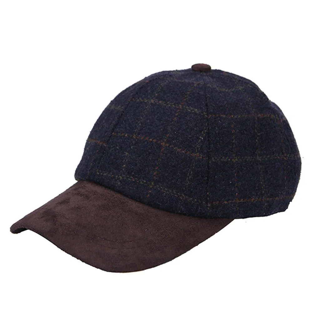 Tweed Suede Baseball Cap