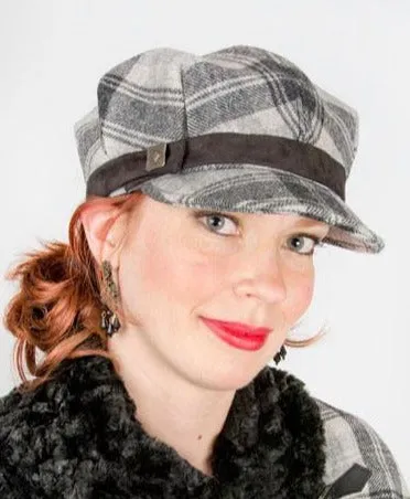 Valerie Cap Style - Wool Plaid in Twilight (Two Large Left!)