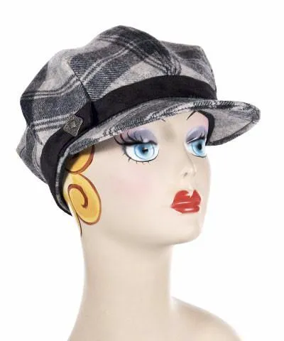 Valerie Cap Style - Wool Plaid in Twilight (Two Large Left!)