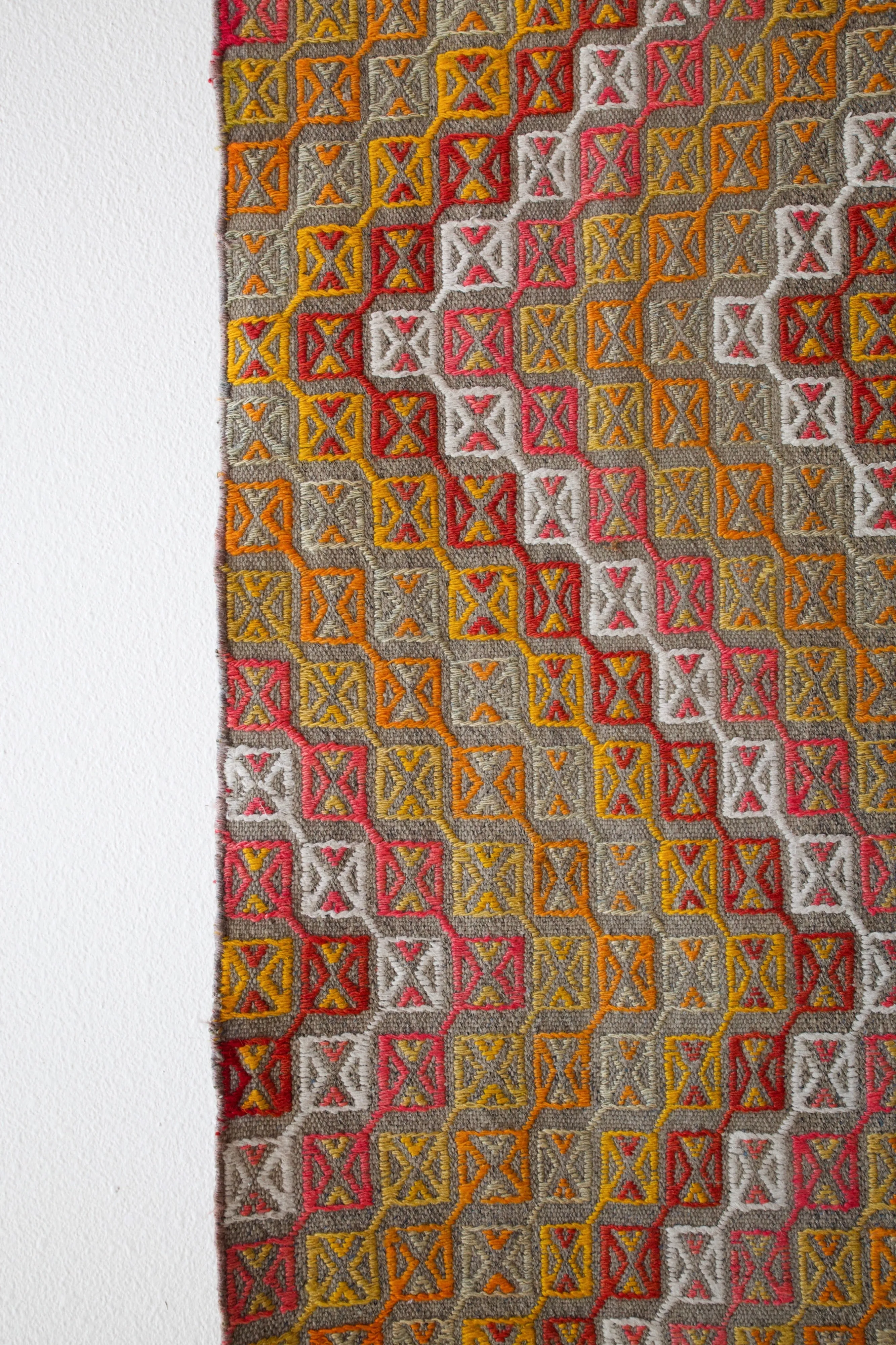 Vintage Aegean Cicim Kilim Runner 2'4"x6'10"