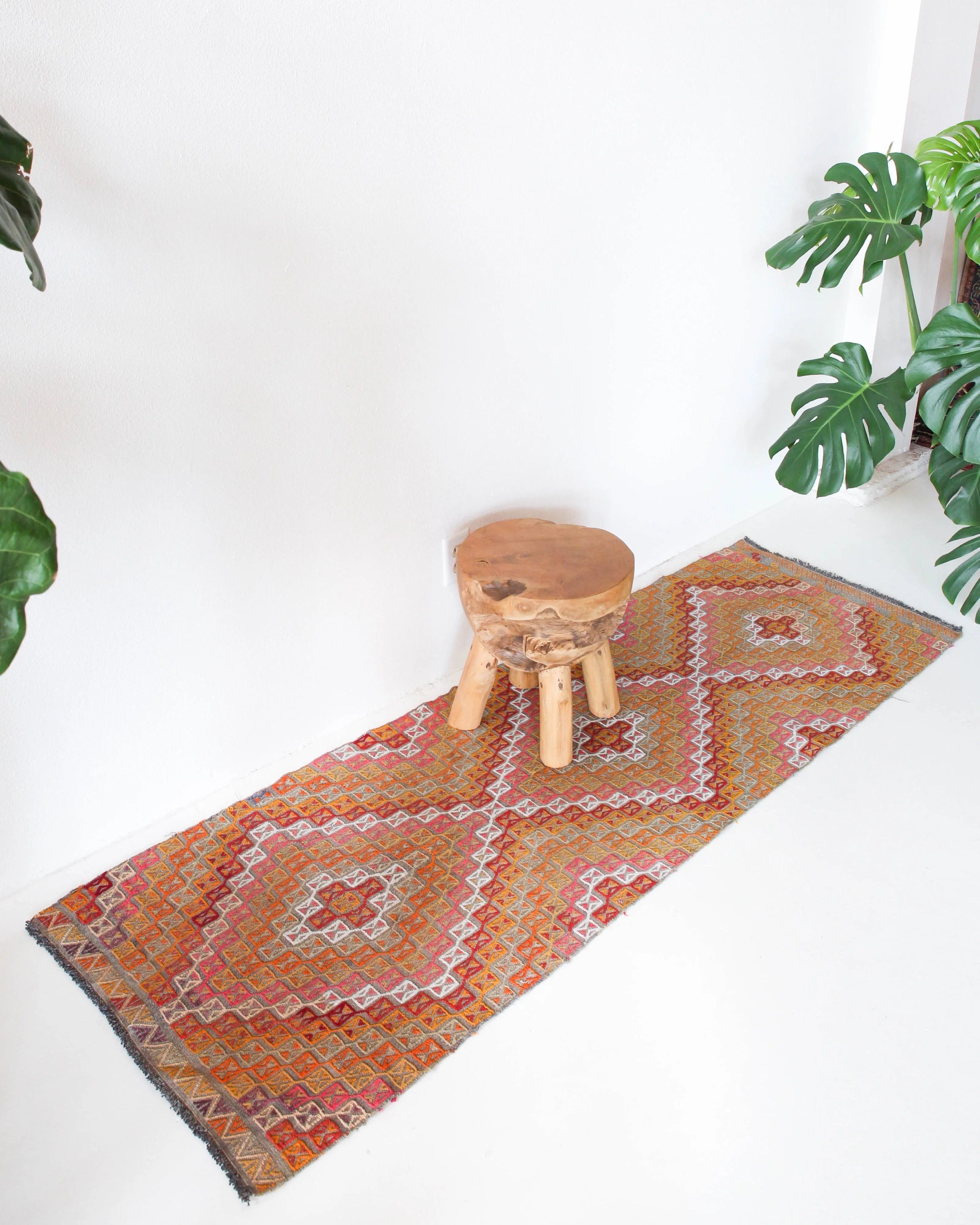 Vintage Aegean Cicim Kilim Runner 2'4"x6'10"