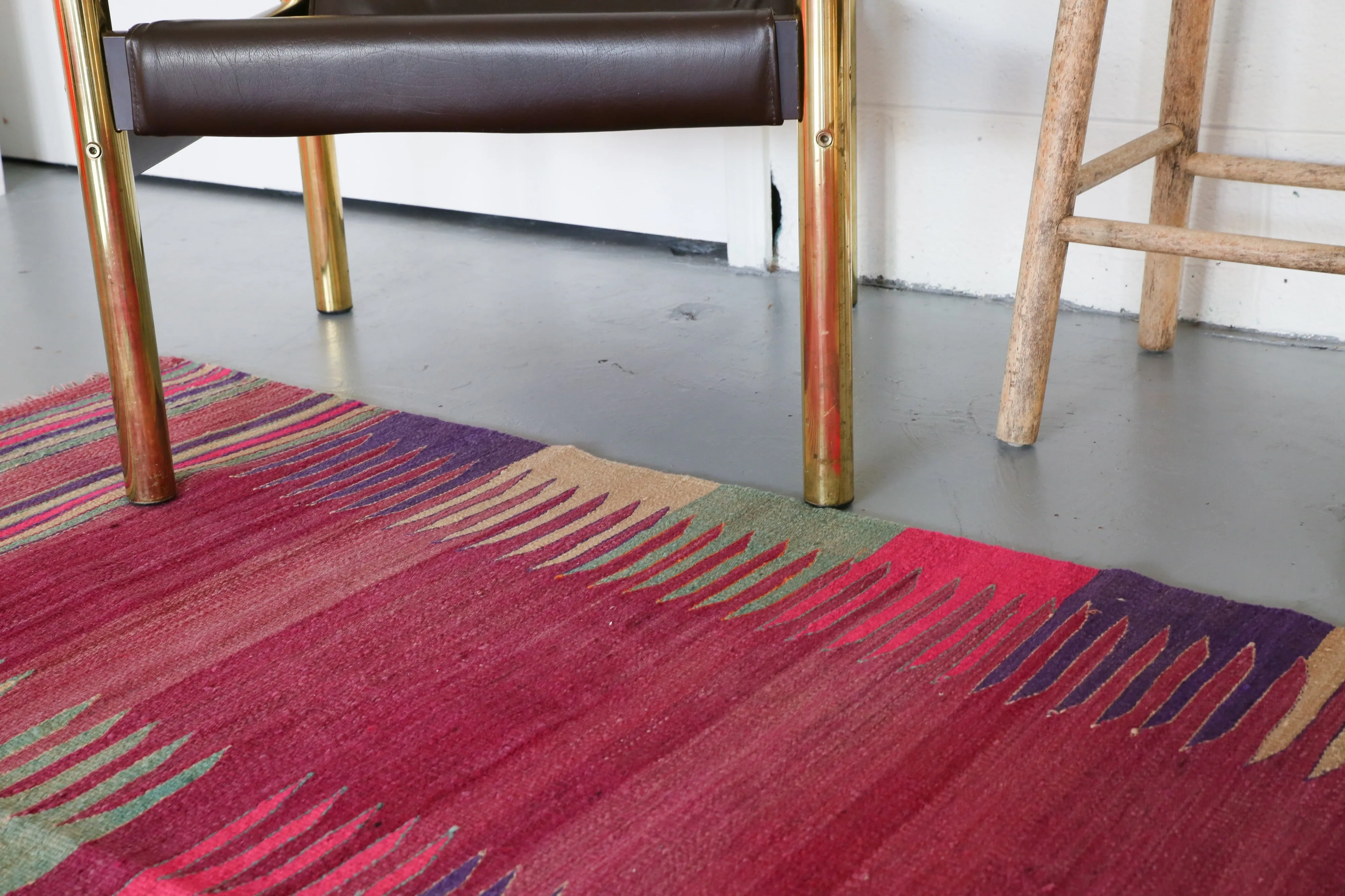 Vintage Bodrum Bos Kilim Rug  4'3"x6'10"