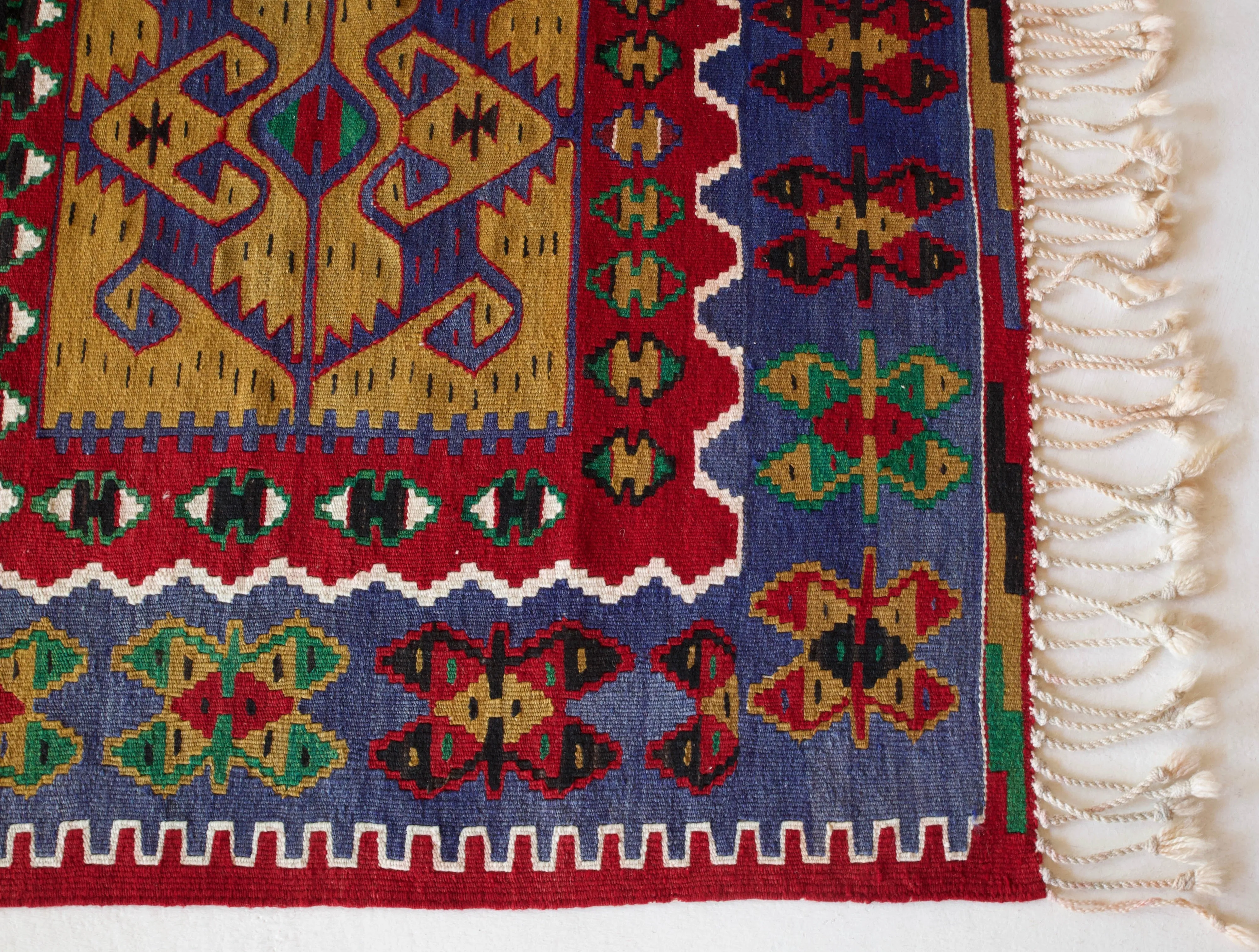 Vintage central Anatolian Kilim Rug 3'3"x5'7"