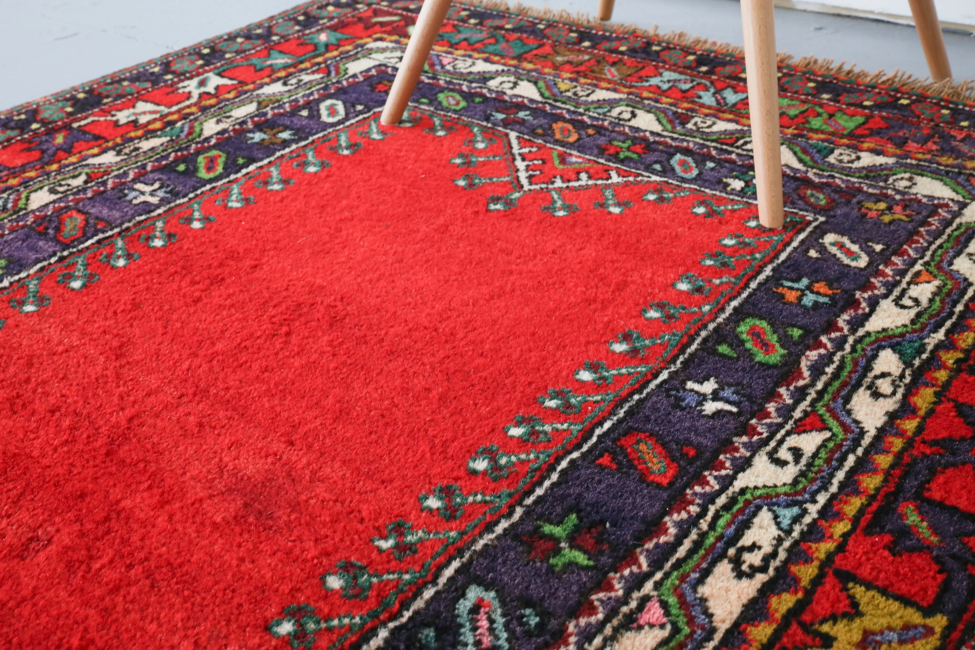 Vintage Konya Rug 4ftx6.6ft