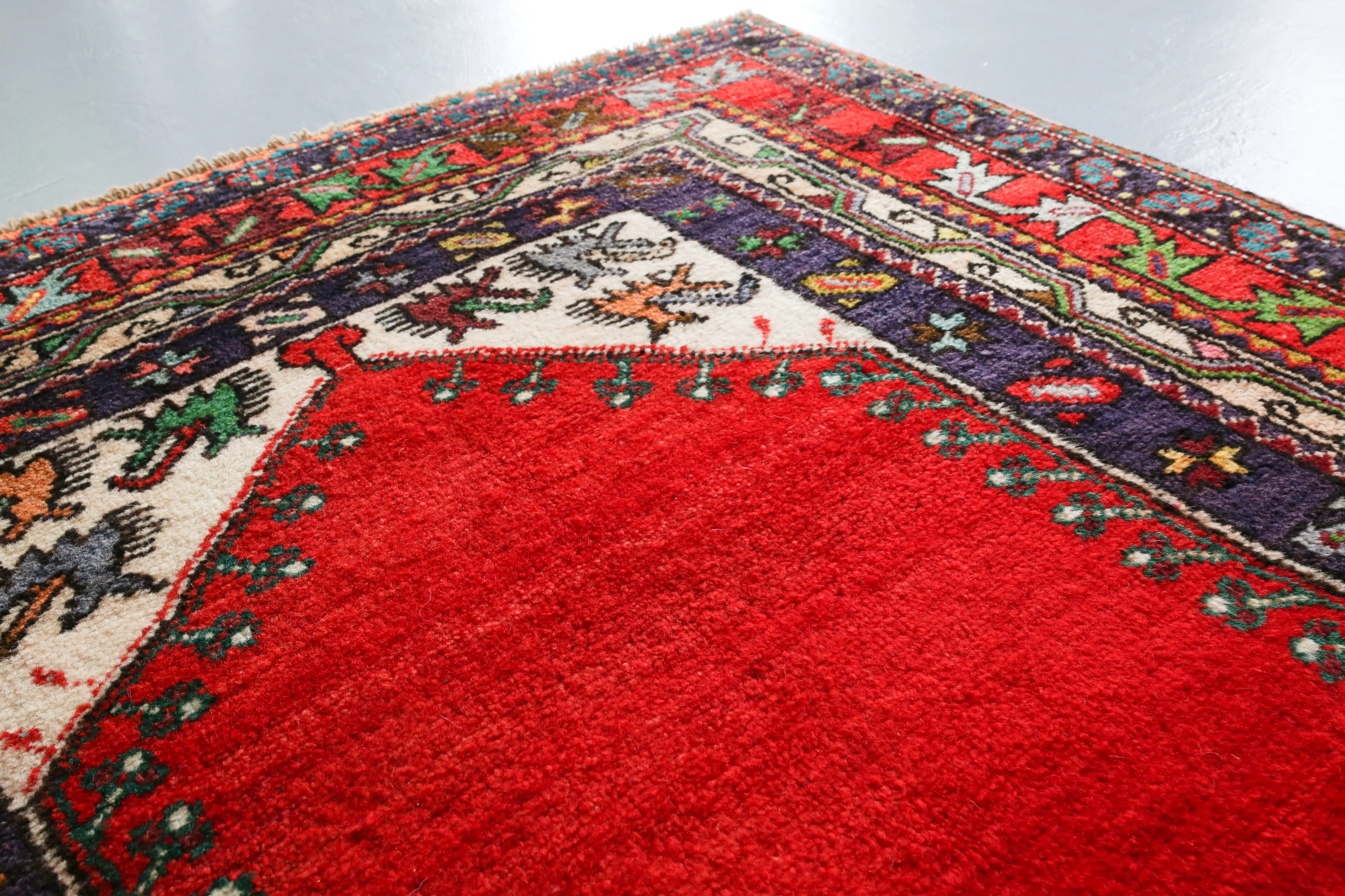 Vintage Konya Rug 4ftx6.6ft