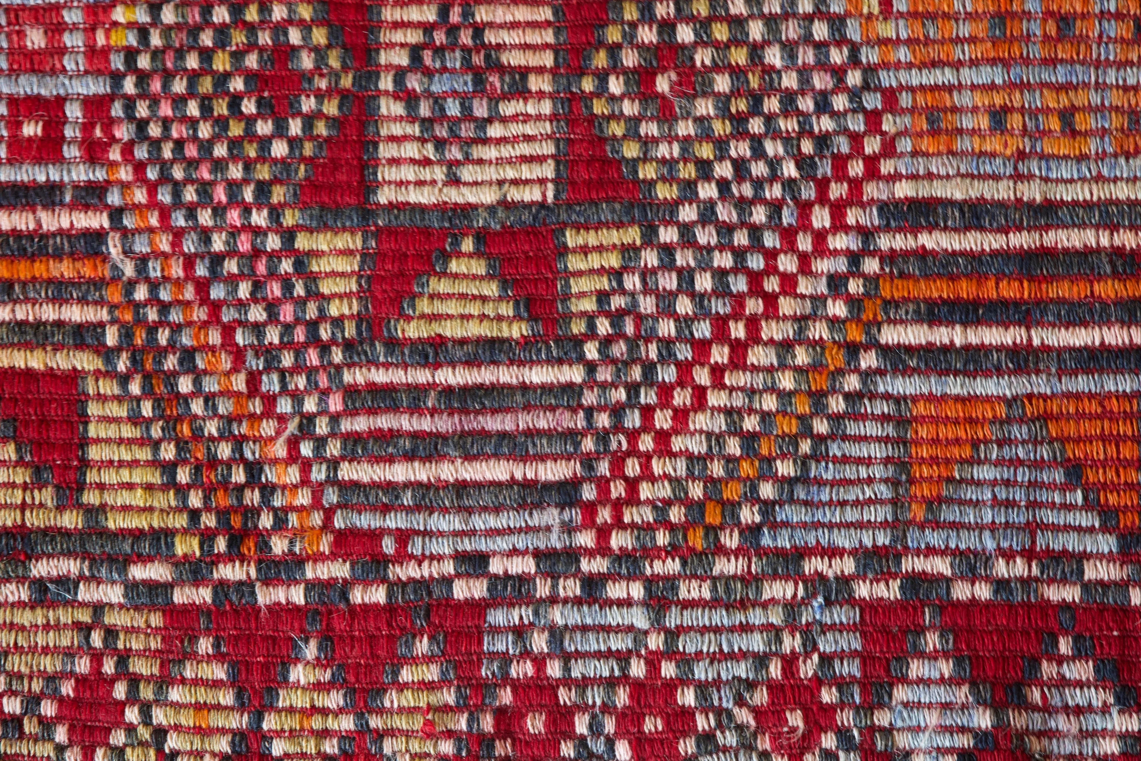 Vintage Turkish Cicim Kilim Rug 3'4"x5'8"