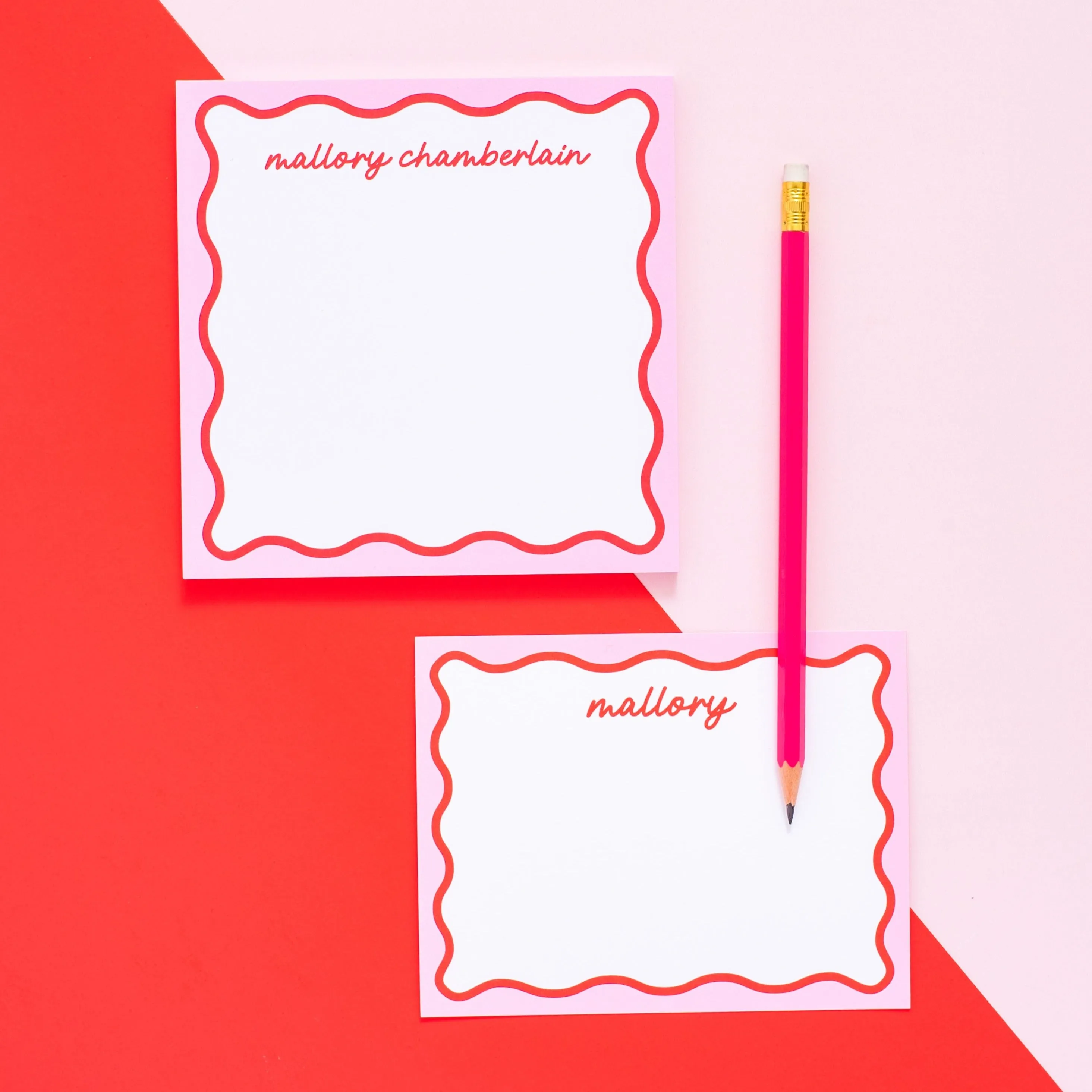 Wavy Collection Personalized Notepad & Stationery Bundle