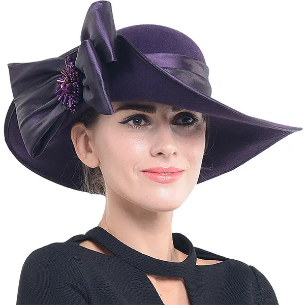 Women Asymmetric Felt Wool Winter Hats Z013