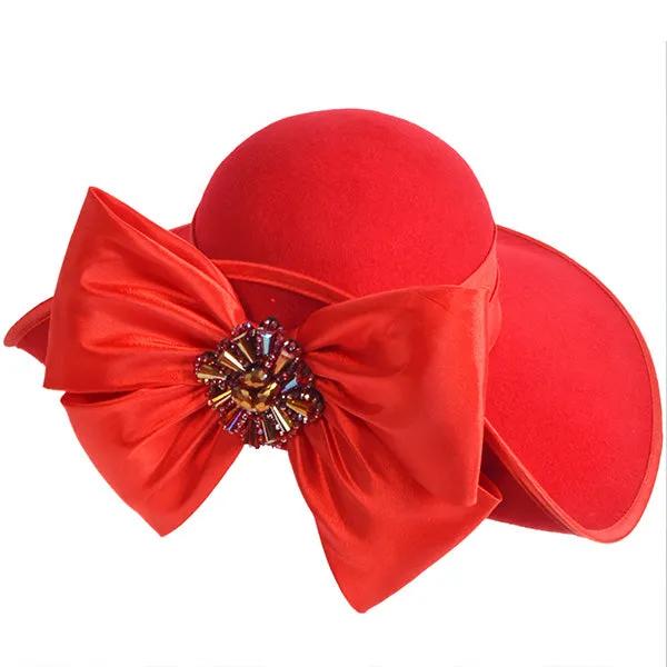 Women Asymmetric Felt Wool Winter Hats Z013