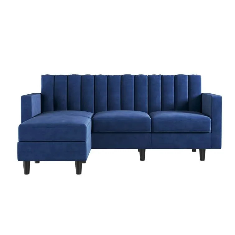 Zia L Shape 3 Seater Reversible Sofa with Ottoman for Living Room