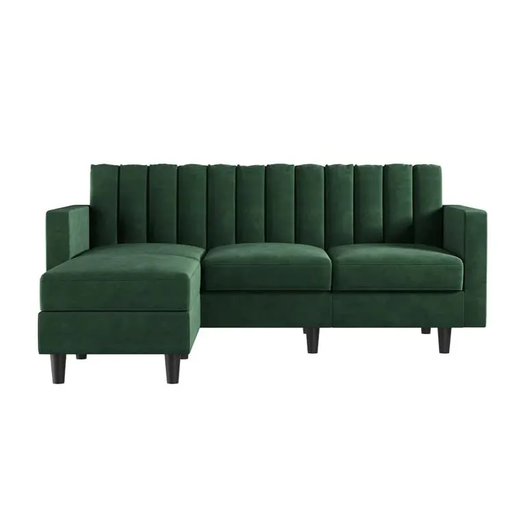 Zia L Shape 3 Seater Reversible Sofa with Ottoman for Living Room